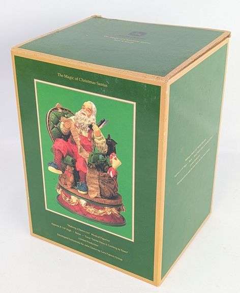 John Deere Magic of Christmas Santa Claus "Making a Deere List" Figurine