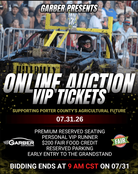 Porter County Fair - Demolition Derby VIP Experience Auction
