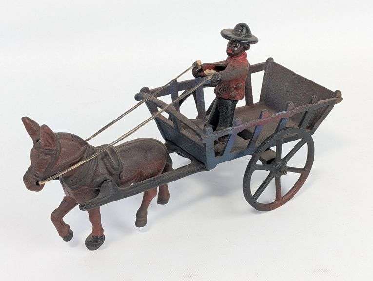 Cast Iron Donkey With Cart