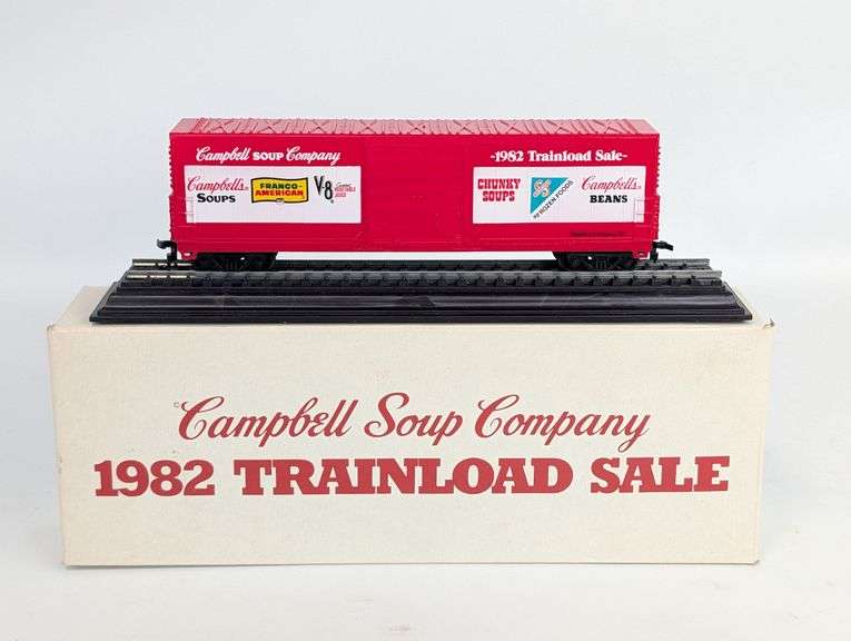 Campbell Soup Company 1982 Trainload Sale Boxcar on Track