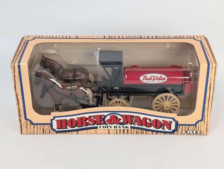 1/25 Ertl Horse and Wagon Die-Cast Metal Replica