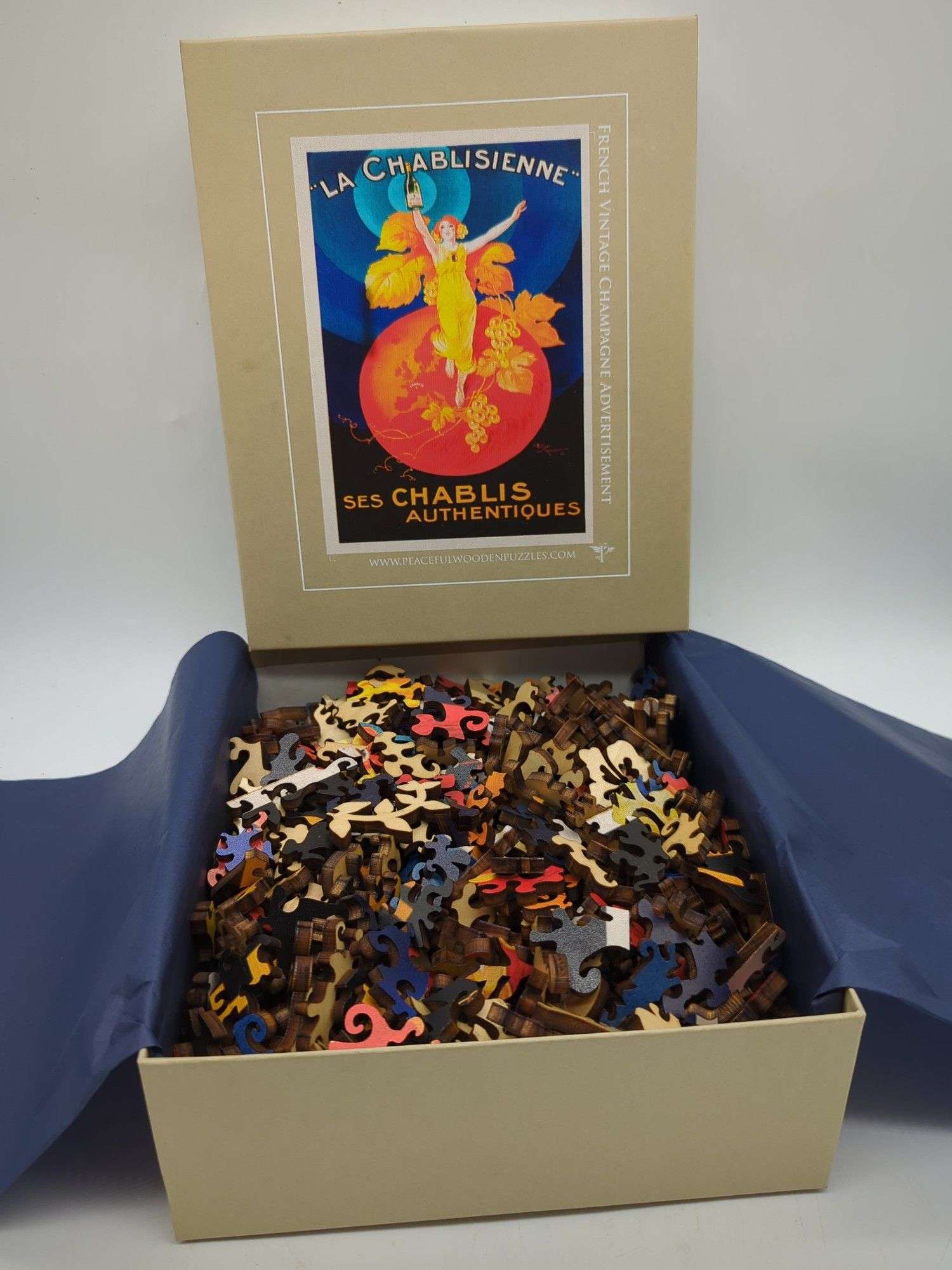 P*F様 激レアキャンディーズ Message from ポスター73センチ✕5 DE) Peaceful Wooden Puzzles, French Vintage Champagne
