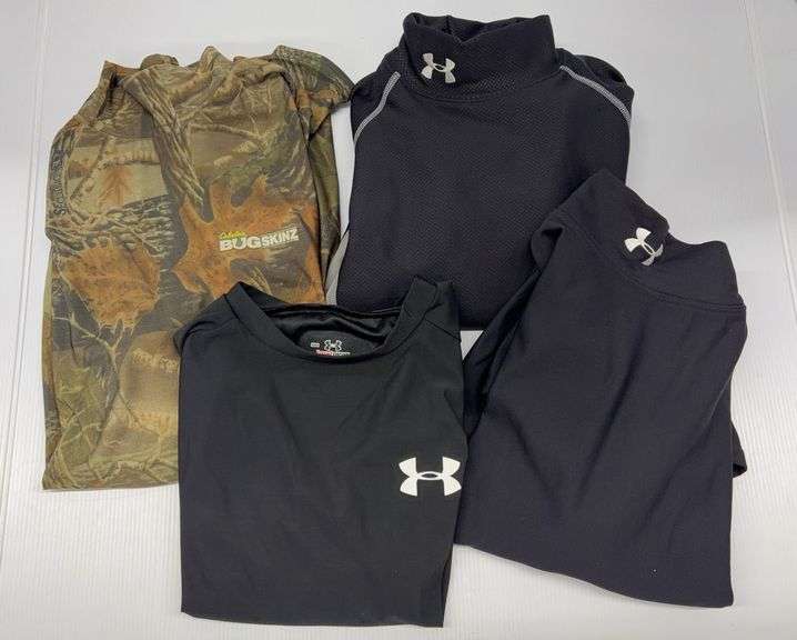 (AM) 4 Long Sleeve Shirts Including Under Armour & Cabelas