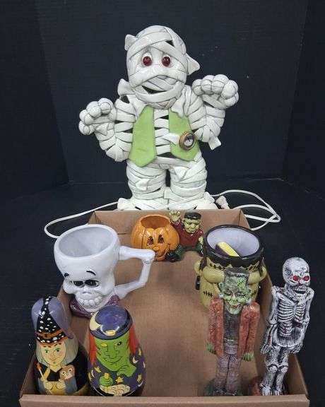 (AI)Halloween Mugs, Mummy Lamp, Nesting Dolls, And More