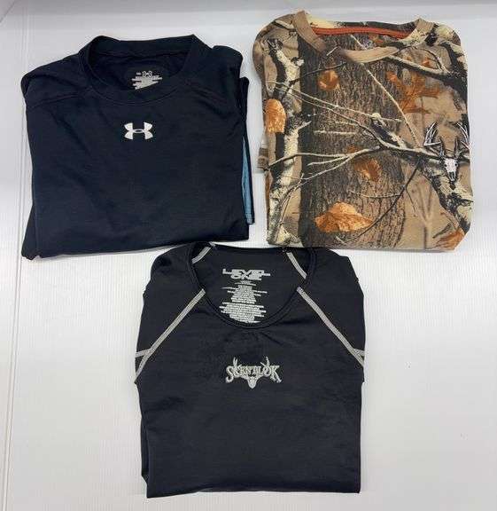 (AM) 3 Long Sleeve Shirts Including Under Armour, Level One, & Legendary
