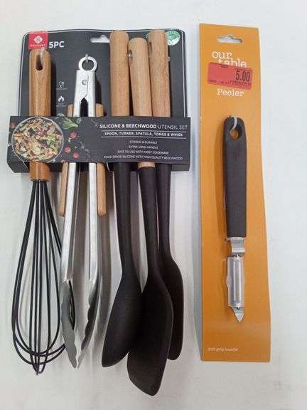 Kitchen utensils and stainless silverware set