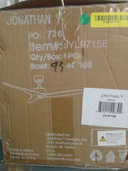 Johnathan ceiling fan item# JYL9715E