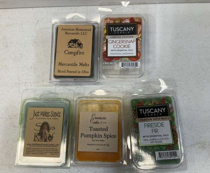 Toasted pumpkin spice, assorted wax melts