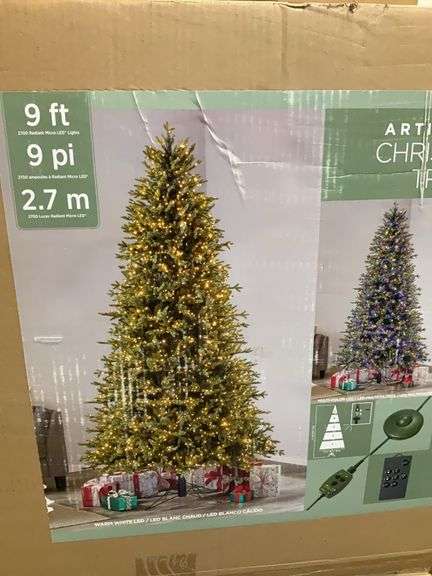 9’ 2700 warm white/color LED artificial Christmas tree