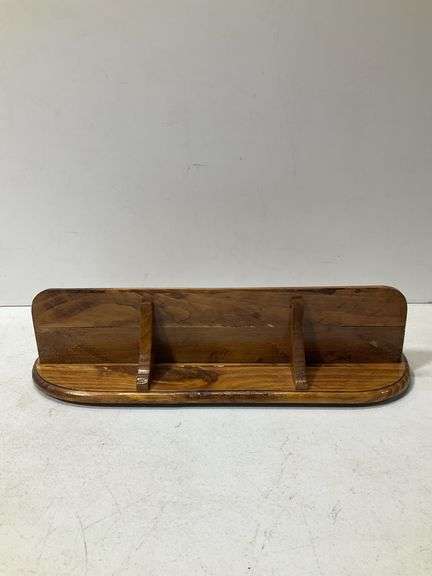 Wood hanging shelf, hand crafted by local craftsman using repurposed wood 19”x9.5”
