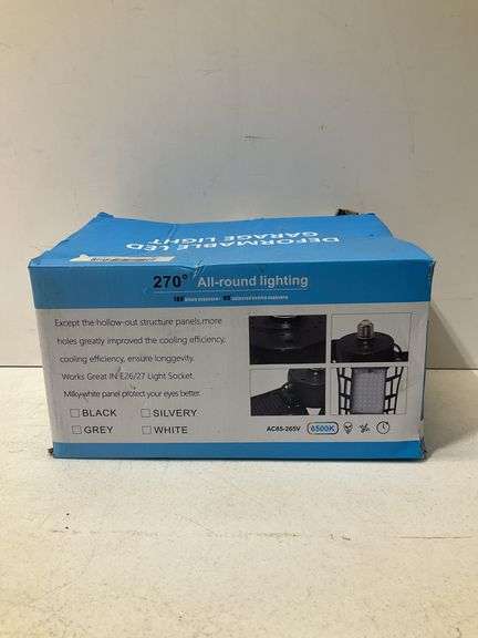 Deformable LED garage light, 270° all around lighting (qty 2 lamps)