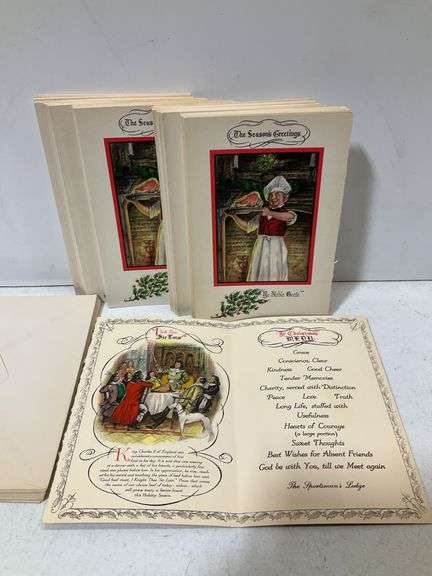 Dubuque History/Memorabilia - The Sportsman’s Lodge - Christmas Cards (Qty 60 cards, 11 envelopes)