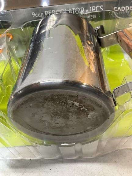 Stainless steel coffee set percolator used