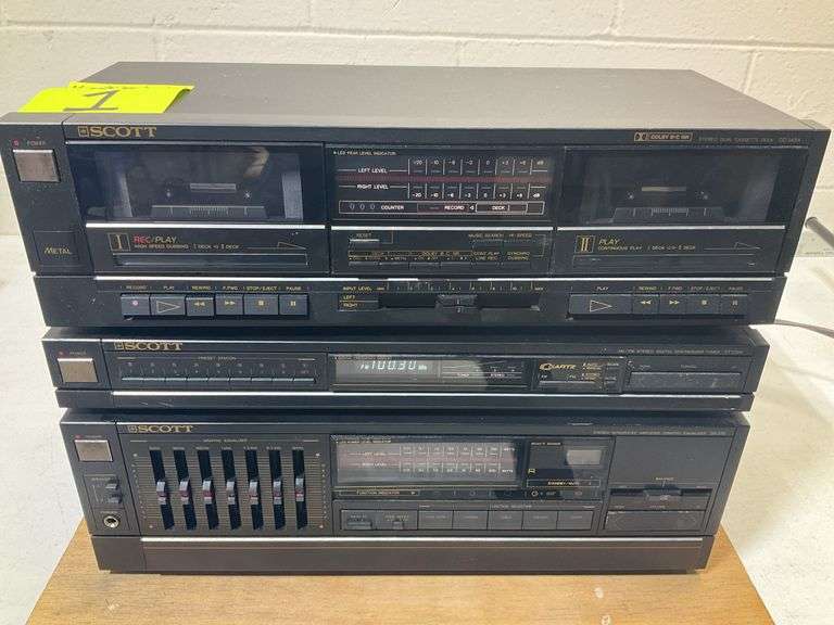Scott amplifier equalizer synthesizer cassette stereo set (Tested works)