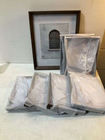 Set of seven matted picture frames
