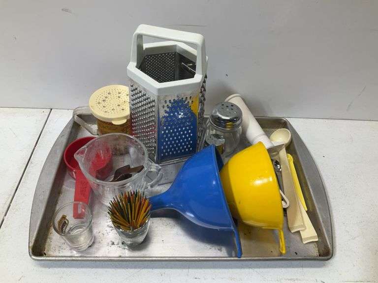 Baking sheet of kitchen supplies