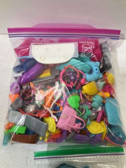 (2)  Bags of Barbie and Chelsea accessories