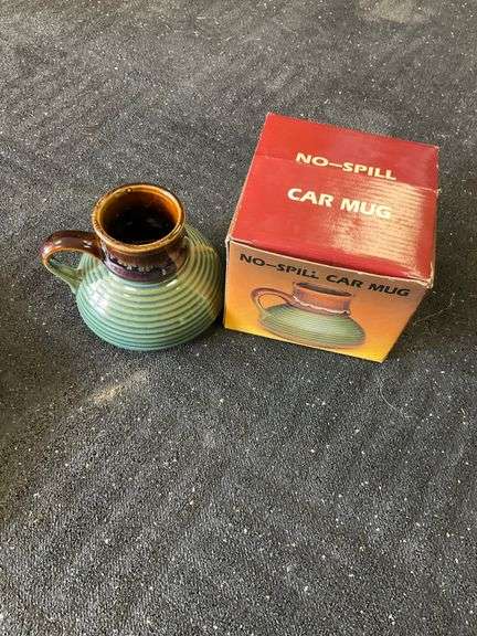No spill car mug & Iowa wooden cutting board