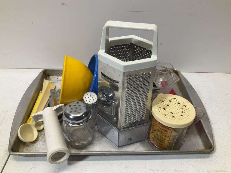 Baking sheet of kitchen supplies
