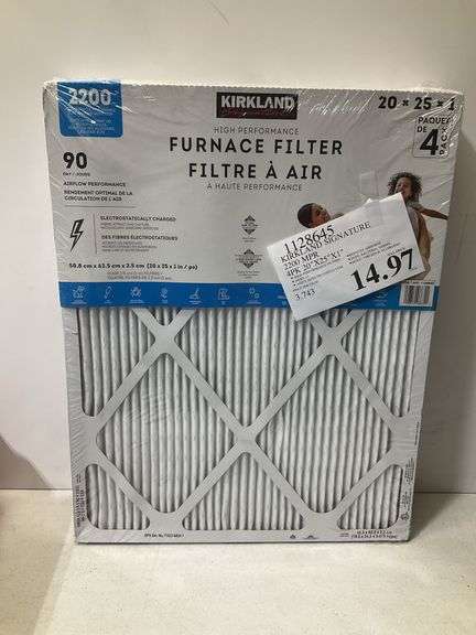 20” x 25” x one four pack furnace filter