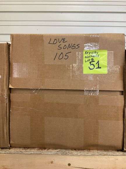 (Qty 105) love songs, LP records mystery box