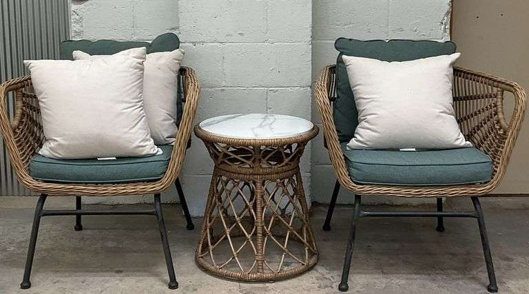 Conversation patio set (3 pieces) Marble table
