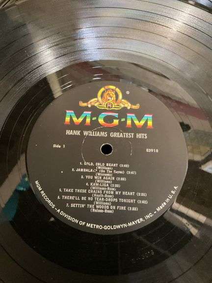 Box of LP records without sleeves