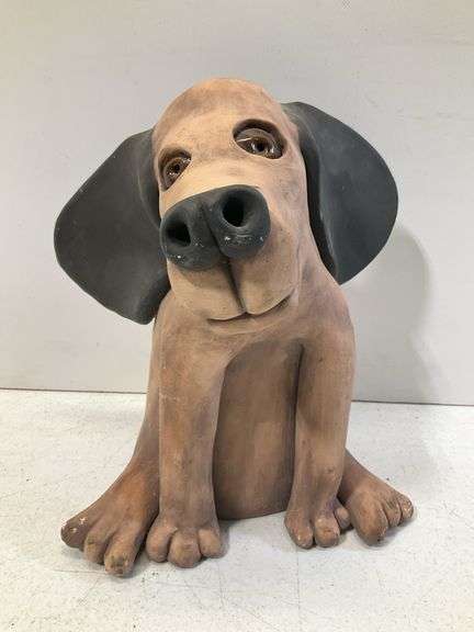 10” tall Ceramic dog