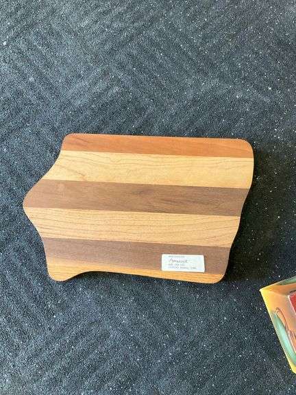 No spill car mug & Iowa wooden cutting board
