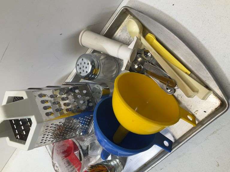 Baking sheet of kitchen supplies