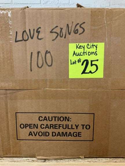 (Qty 100) love songs, LP records mystery box