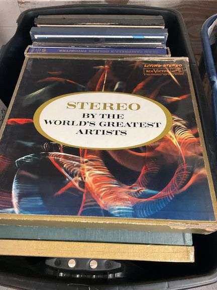 (Qty 20) LP records various box sets tote