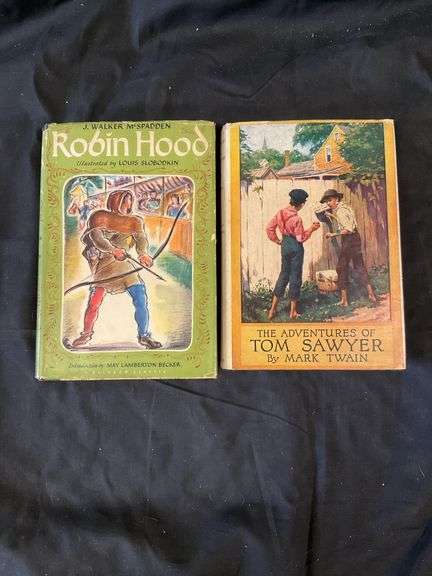 (Qty3) Robin Hood, 20K Leagues, Tom Sawyer Book Lot