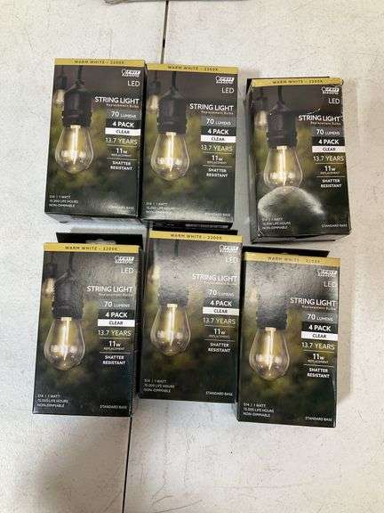 Feit electric string light replacement bulbs 70 lumen 6 pack shatter resistant