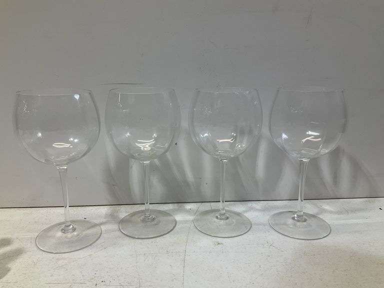 (Qty 4) crystal wine glasses