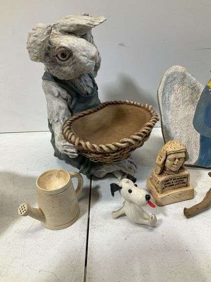 (9) angel and Peter rabbit decor lot