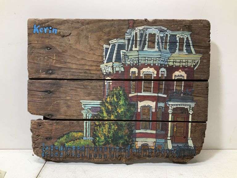 16“ x 20“ victorian house, painted wood