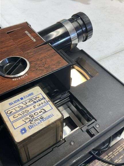 Bell and Howell slide cube projector