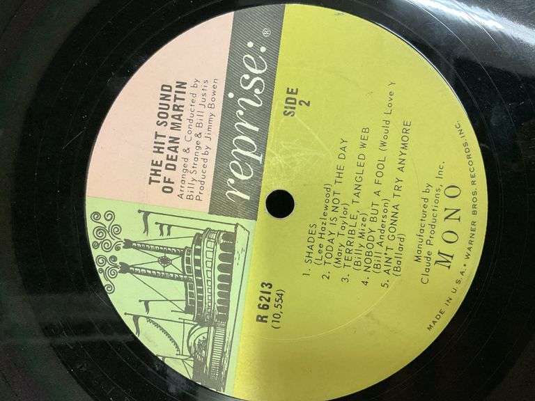 Blue tote, LP records without sleeves