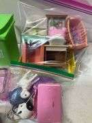 Box of Miscellaneous Barbie Chelsea toy lot