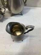 (4) Pewter tea service set
