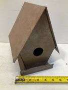 Copper sheet metal birdhouse