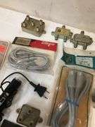 Vintage audio connectors, switches, and cables