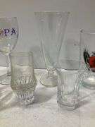 (9) miscellaneous beer, wine scotch cognac glasses