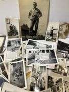 Clear tote of old pictures