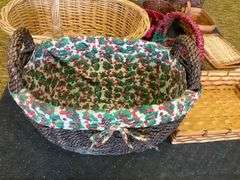 (11) baskets and boxes weaved