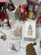 Box of Christmas decorations