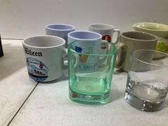 (14) miscellaneous rock glasses and mugs