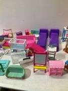 Barbie furniture box of large accessories
