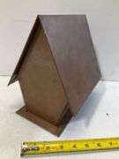 Copper sheet metal birdhouse